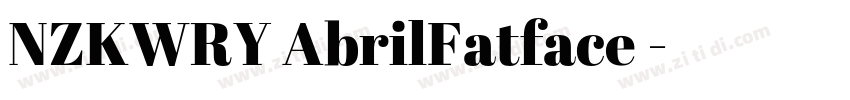 NZKWRY AbrilFatface 字体转换